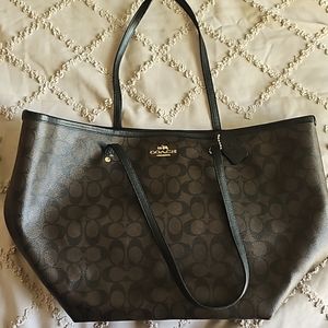 COACH Canvas/Leather CITY Tote/Shopper/Shoulder Bag